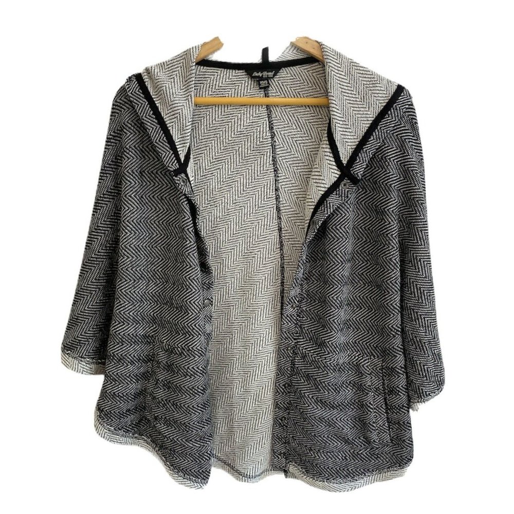 LUCKY BRAND HOODED SNAP CAPE XS/S